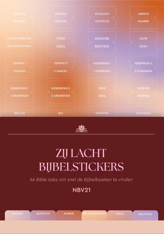 Zij Lacht bijbelstickers NBV21